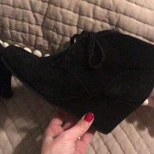 Black Suede Gianni Bini Booties